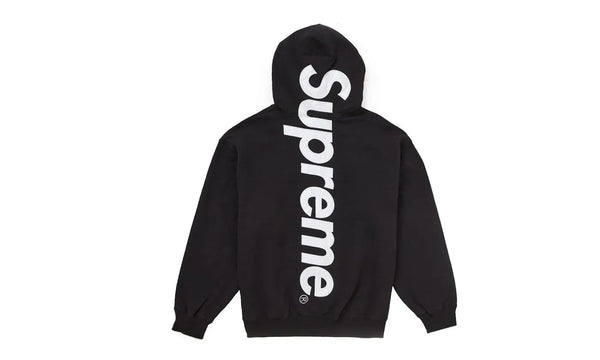 Supreme Satin Applique Hooded Sweatshirt FW24 Black