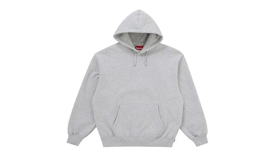 Supreme Satin Applique Hooded Sweatshirt FW24 Heather Grey - zdjęcie 2
