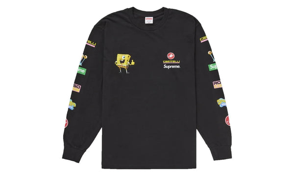 Supreme SpongeBob/Castelli Racing L/S Tee Black - Supreme SpongeBob/Castelli Racing L/S Tee Black - widok z drugiego boku - Premium Quality