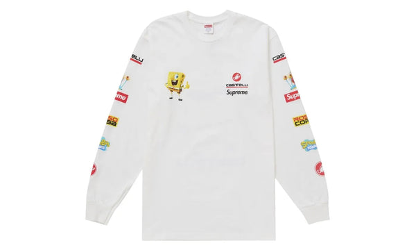 Supreme SpongeBob/Castelli Racing L/S Tee White - Supreme SpongeBob/Castelli Racing L/S Tee White - widok z drugiego boku - Premium Quality