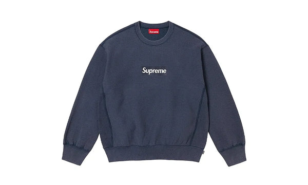 Supreme Washed Box Logo Crewneck Navy