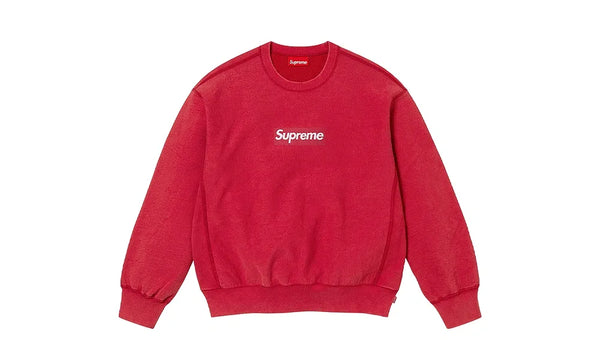 Supreme Washed Box Logo Crewneck Red