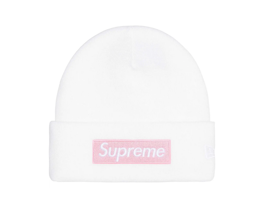 New Era x Supreme Box Logo Beanie White (FW25)