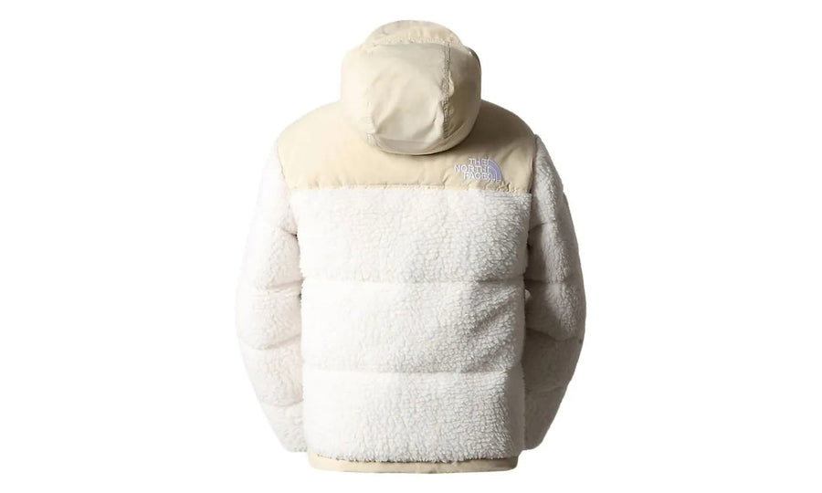 The North Face High Pile 600 Fill Recycled Waterfowl Down Nuptse Jacket Gardenia White-Gravel - widok z drugiego boku - Premi
