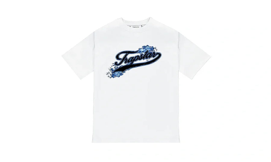 Trapstar Hot Rod Strikeout Tee White/Black/Blue