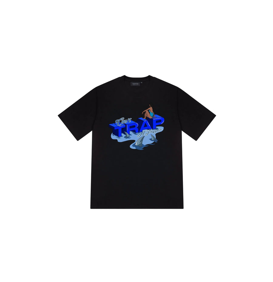 Trapstar Trapstar Can’t Trap A Trapper Tee Black - widok główny z boku - Streetwear