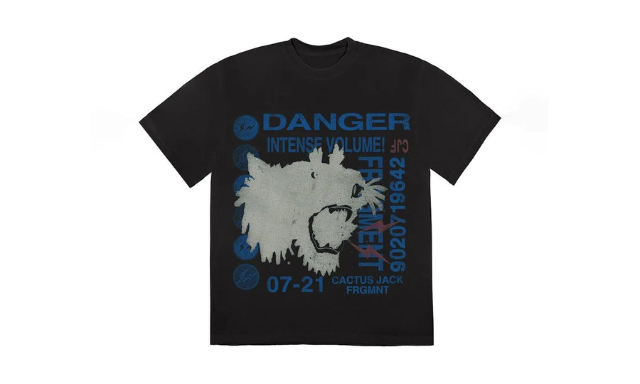 Travis Scott Travis Scott Cactus Jack For Fragment Danger Tee Washed Black - widok główny z boku - Streetwear