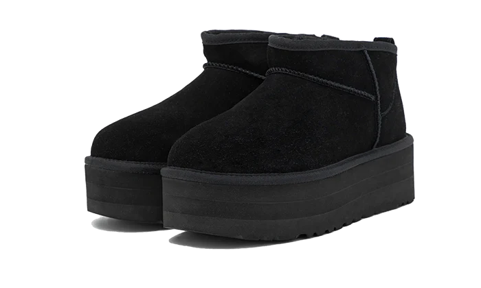 UGG Classic Ultra Mini Platform Black - widok z drugiego boku - Premium Quality