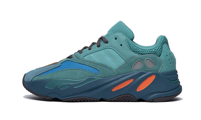 Adidas Yeezy 700 Faded Azure czerwony-niebieski - widok główny z boku | Saturaise.com