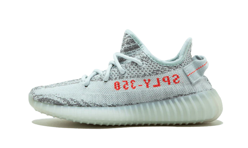 Adidas Yeezy Boost 350 V2 Blue Tint biały-czerwony - widok główny z boku | Saturaise.com