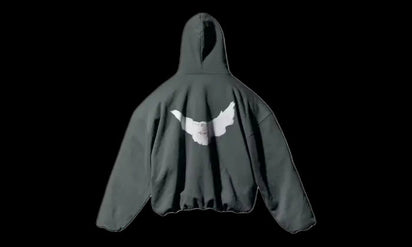 Kup oryginalne Yeezy Gap Engineered by Balenciaga Dove Hoodie Dark Green - widok z drugiego boku - Sneakersy