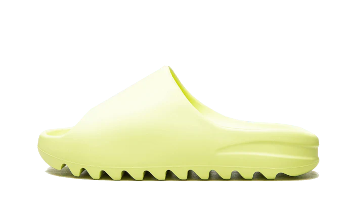 Adidas Yeezy Slide Glow Green biały-zielony - widok główny z boku | Saturaise.com