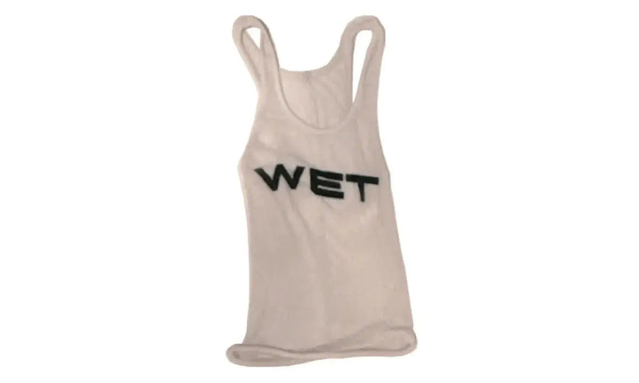 Adidas Yeezy x Mowalola Wet Tank White biały-czerwony - widok główny z boku | Saturaise.com