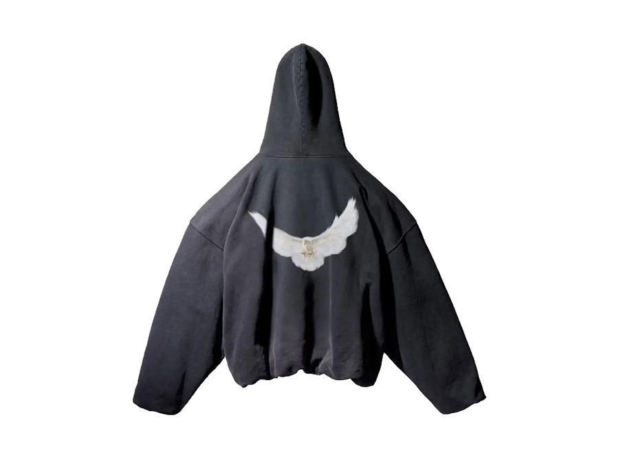 Kup oryginalne Yeezy Gap Engineered by Balenciaga Dove Hoodie Washed Black Los Angeles Archives - widok z drugiego boku - Sne