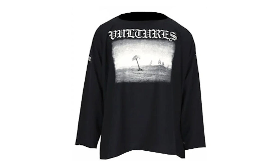 Yeezy YZY Vultures Long T Black czarny - widok główny z boku | Saturaise.com